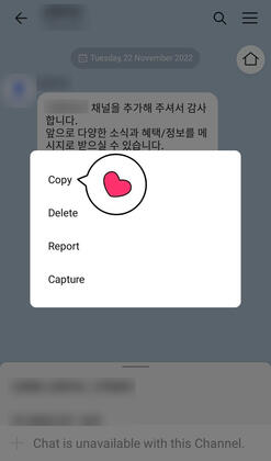 Copy message