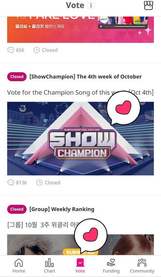 Vote for DKB (scroll the page to find Show Champion)
