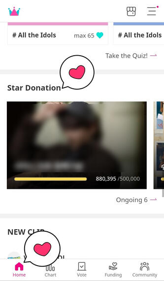 Search Star Donation to exchange stars to hearts