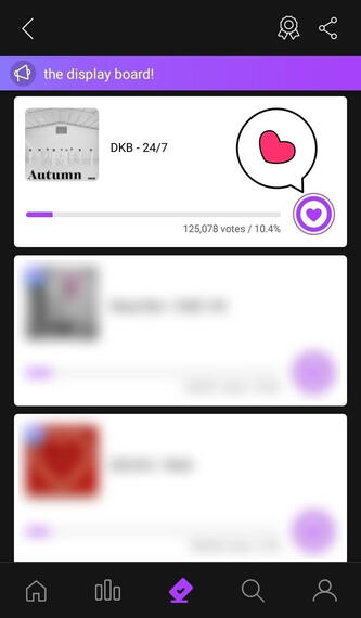 Search & click DKB on voting page