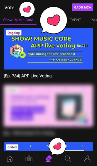 When Show! is on air, go to live voting