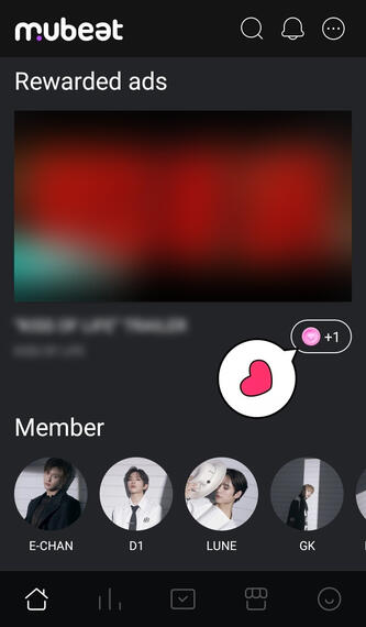 Check Home page for more hearts