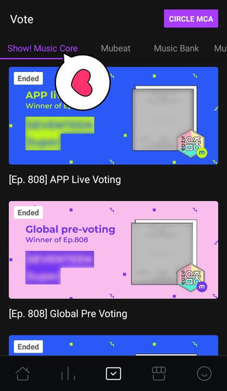 Select the ongoing voting