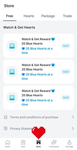 Click store to watch ads